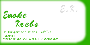 emoke krebs business card